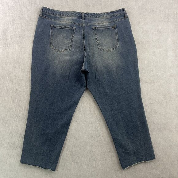 Jessica Simpson Jeans Womens Size 24W Blue High Rise Slim Straight MSRP $80 - Picture 8 of 16